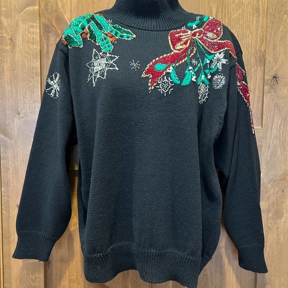 I.B. Diffusion Poinsettia Sweater NWOT - Picture 14 of 16